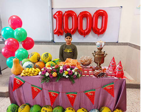 برگزاری جشن یلدا کلاس خانم توکلی 1 دی ماه 1400