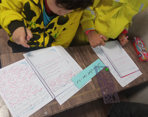 بازی های گروهی و مرتب کردن جملات در کلاس خانم طاهری