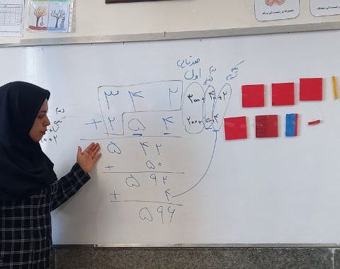 تدریس جمع و تفریق فرآیندی در کلاس خانم تقی زاده